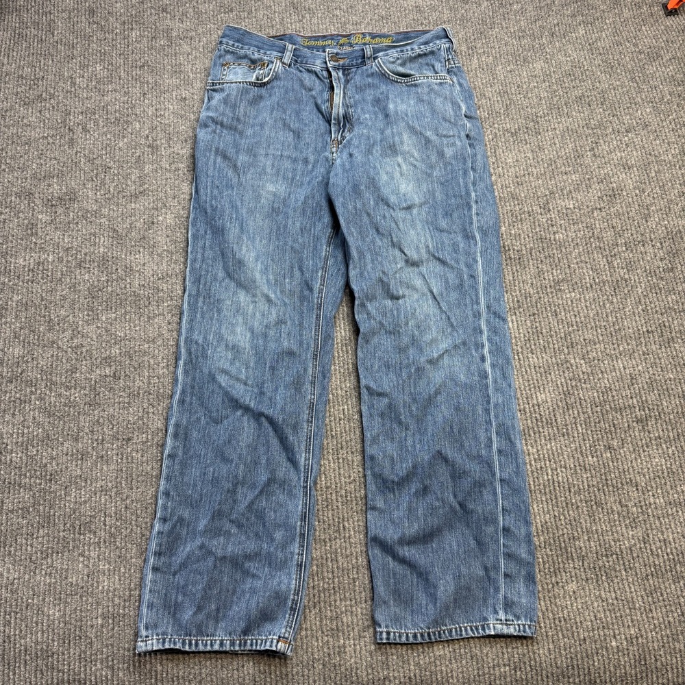 Tommy Bahama Jeans Mens 35x30 (31x28) Blue Classic Fit Straight Stretch Denim